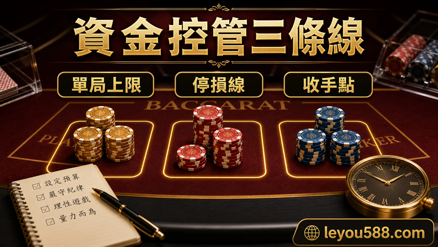 百家樂資金控管三條線：單局上限、停損線、收手點