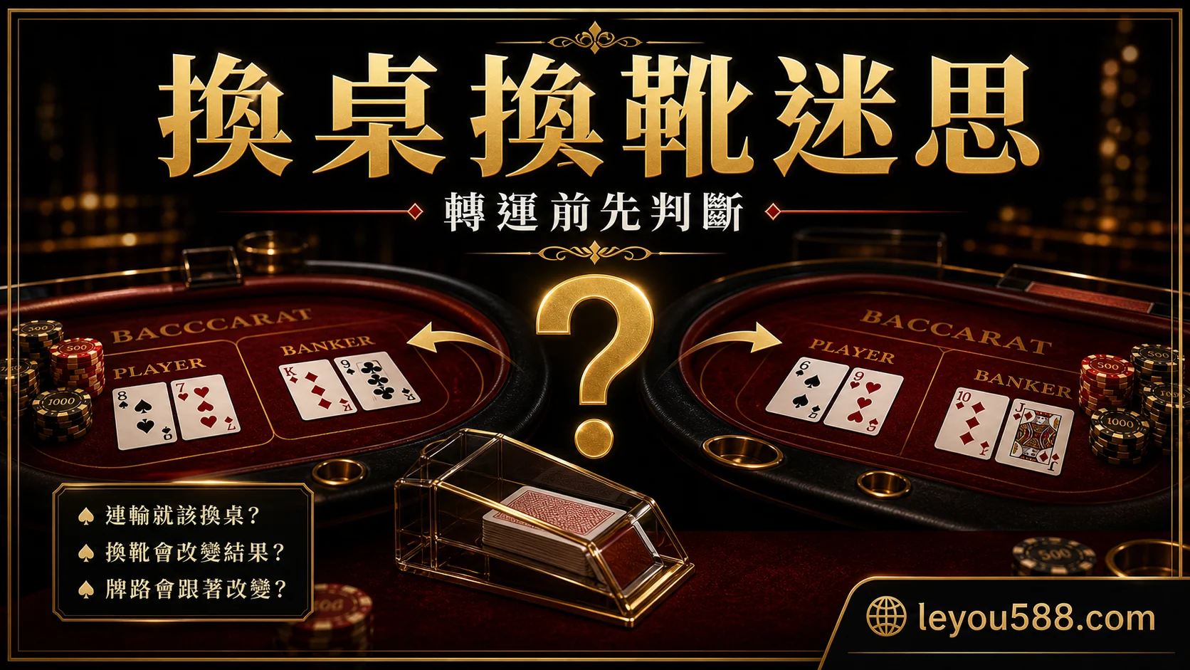 百家樂換桌、換靴有用嗎?轉運迷思與理性判斷方式 封面圖