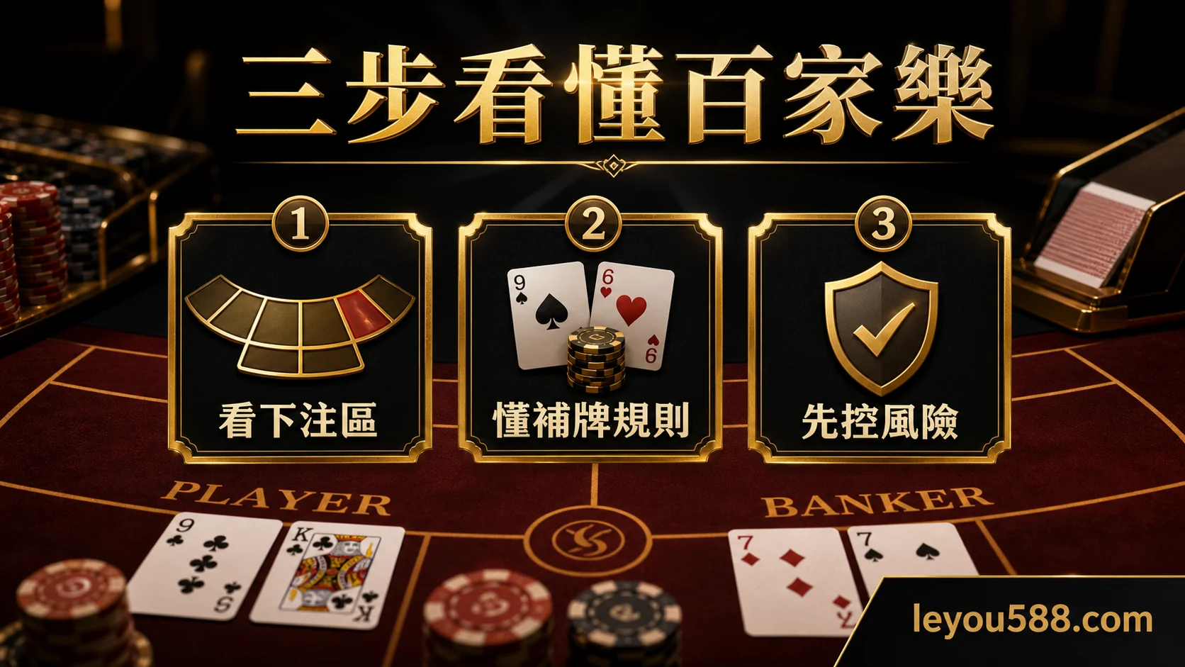 三步看懂百家樂：下注區、補牌規則與風險控管