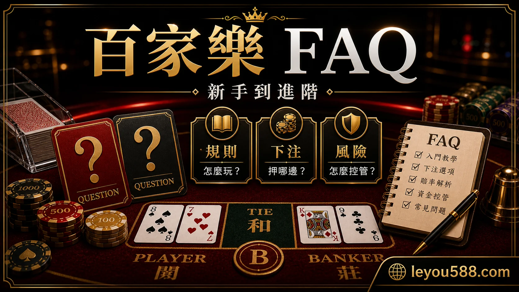 百家樂 FAQ:新手到進階常見問題一次整理 封面圖