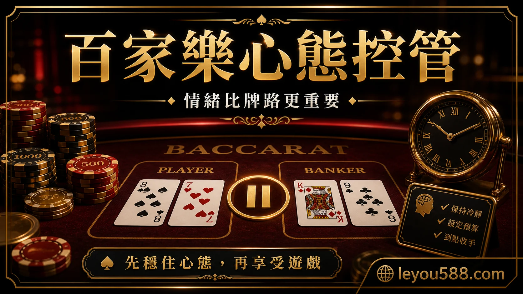 百家樂心態控管：情緒失控前的警訊與冷靜方法 封面圖