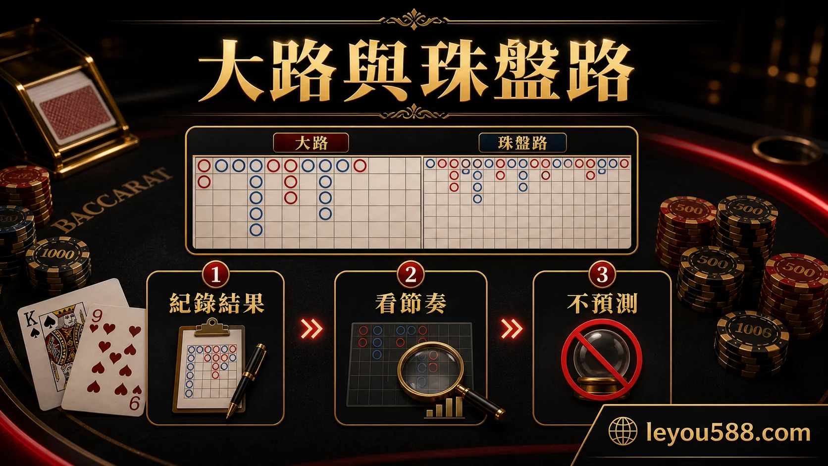 百家樂大路與珠盤路教學