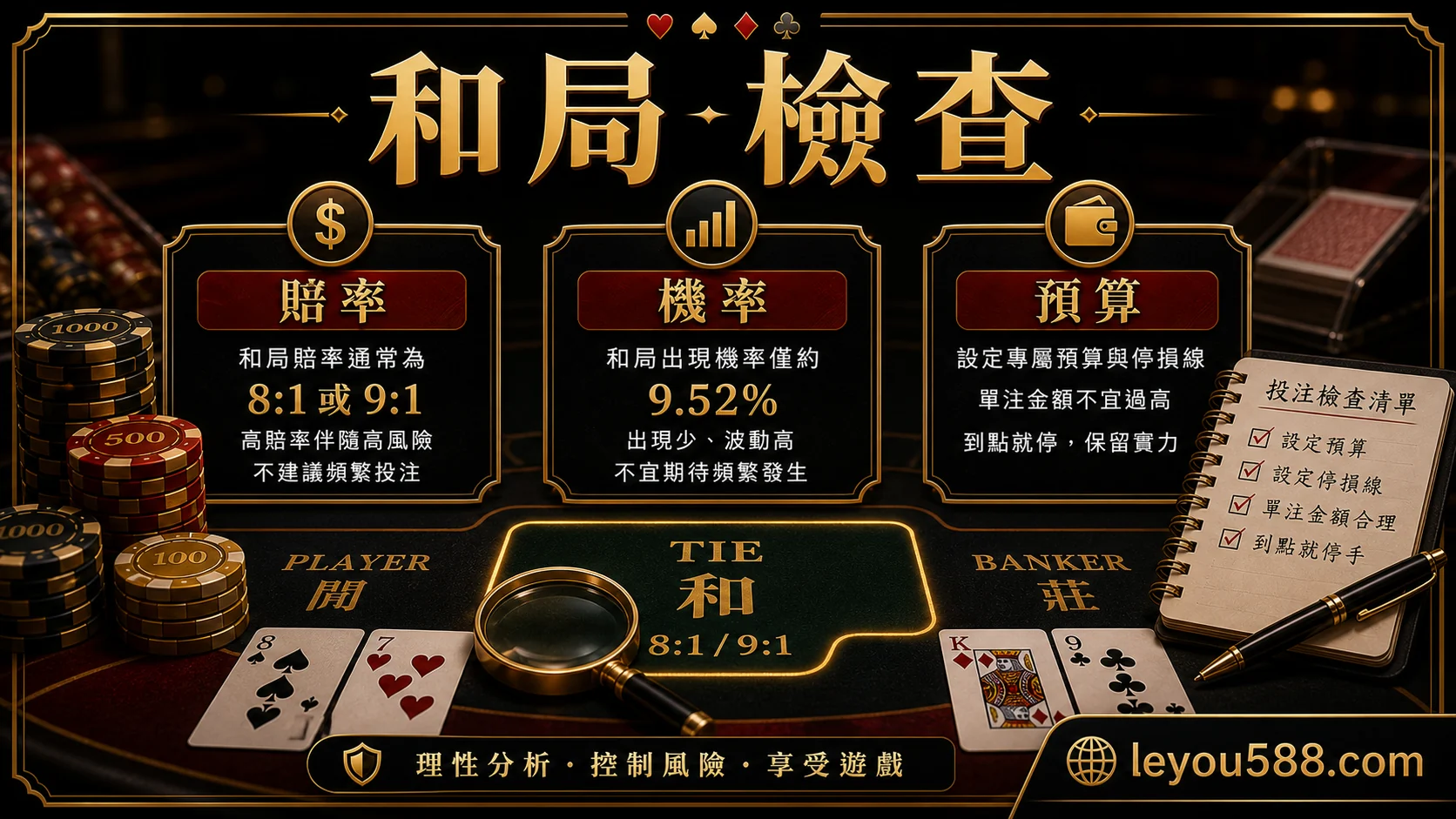 百家樂下注前檢查:規則、預算、情緒