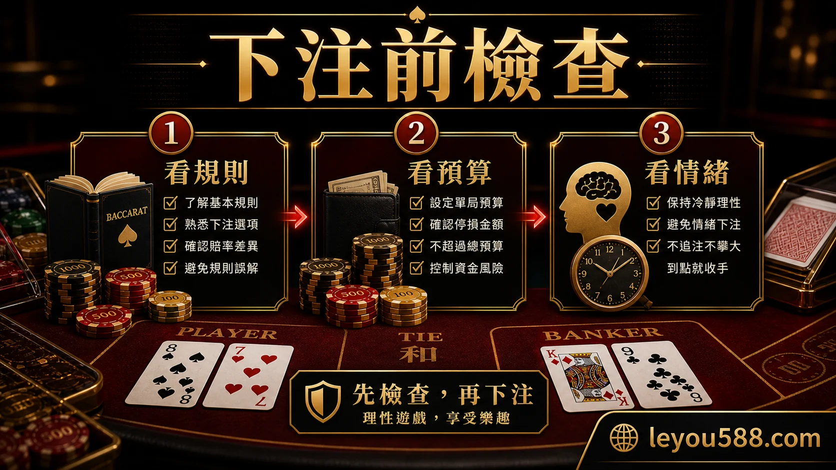 百家樂下注前檢查：規則、預算、情緒