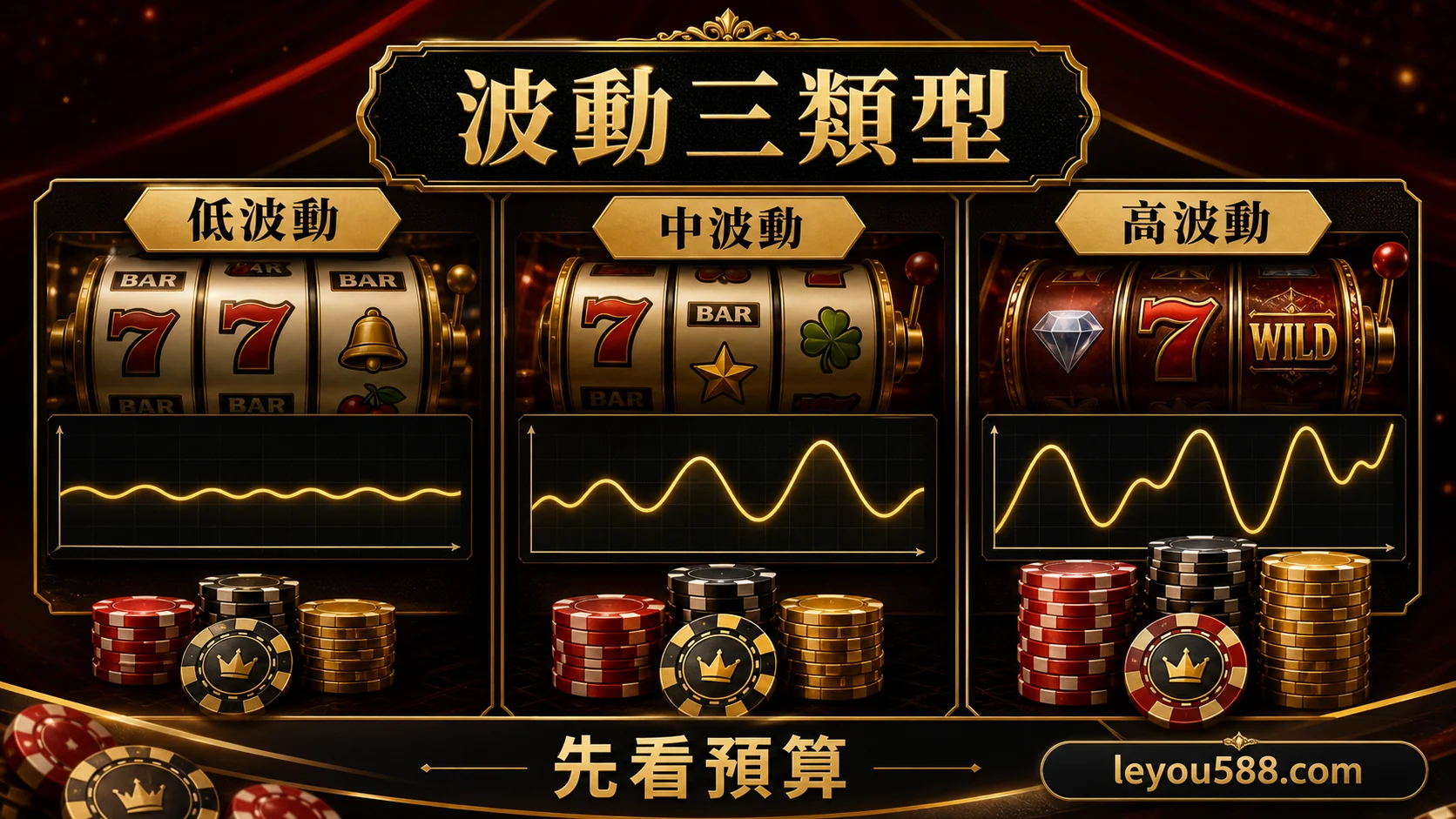 低波動中波動高波動比較圖
