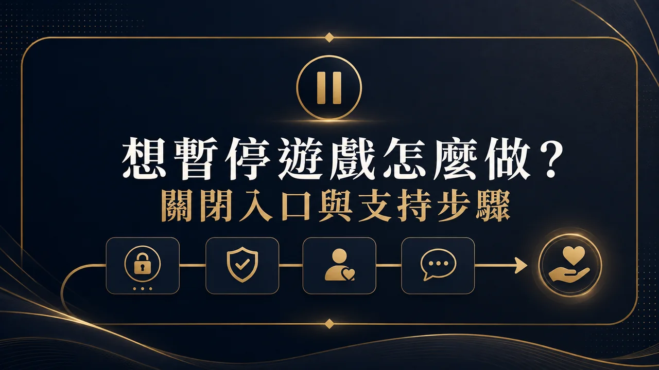想暫停娛樂城遊戲怎麼做？從關閉入口到尋求支持的處理步驟特色封面圖