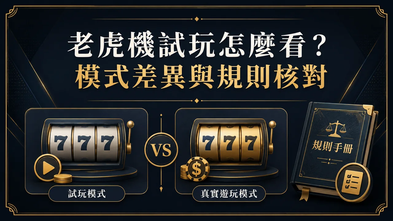 老虎機試玩模式怎麼看?與正式模式差異及規則核對重點特色封面圖