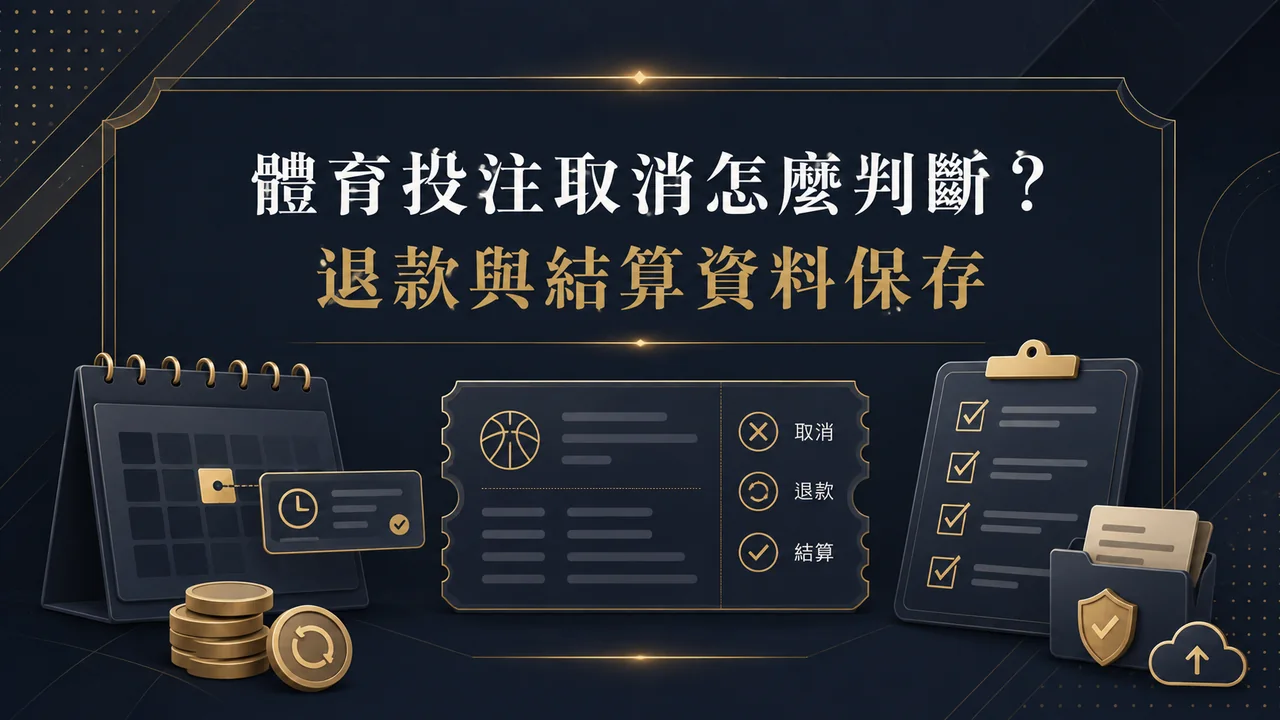 體育投注無效、取消與退款怎麼判斷?結算前要保存的資料特色封面圖