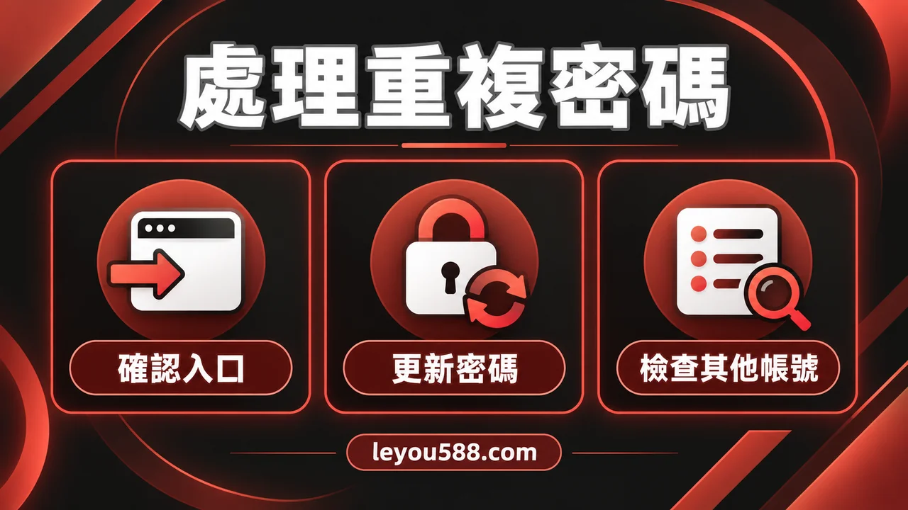 娛樂城密碼和其他帳號一樣怎麼辦?先處理重複密碼與外洩警示:主題核對圖