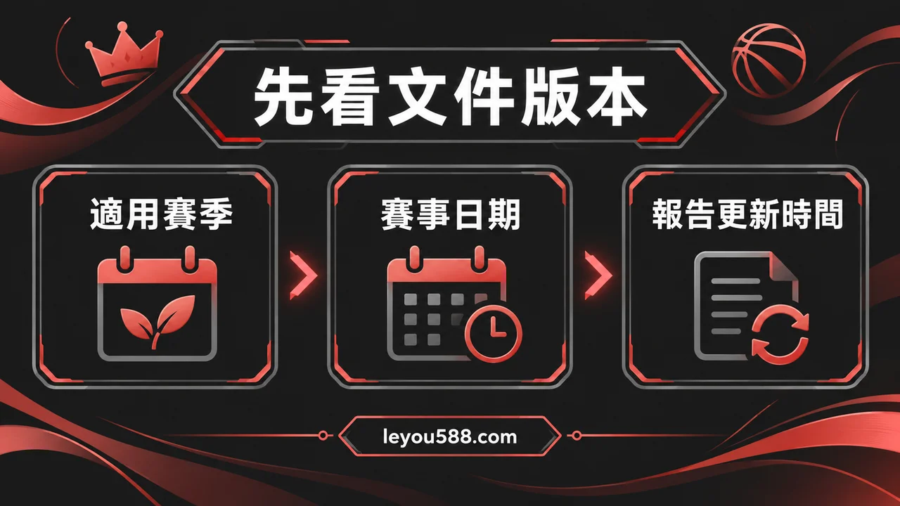 NBA 傷病報告怎麼辨認版本？賽季、PDF日期與更新時間核對：說明圖1